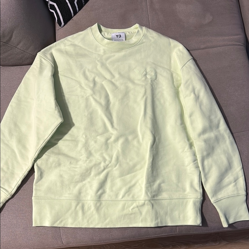 Y-3 Men's Light Green Sweater